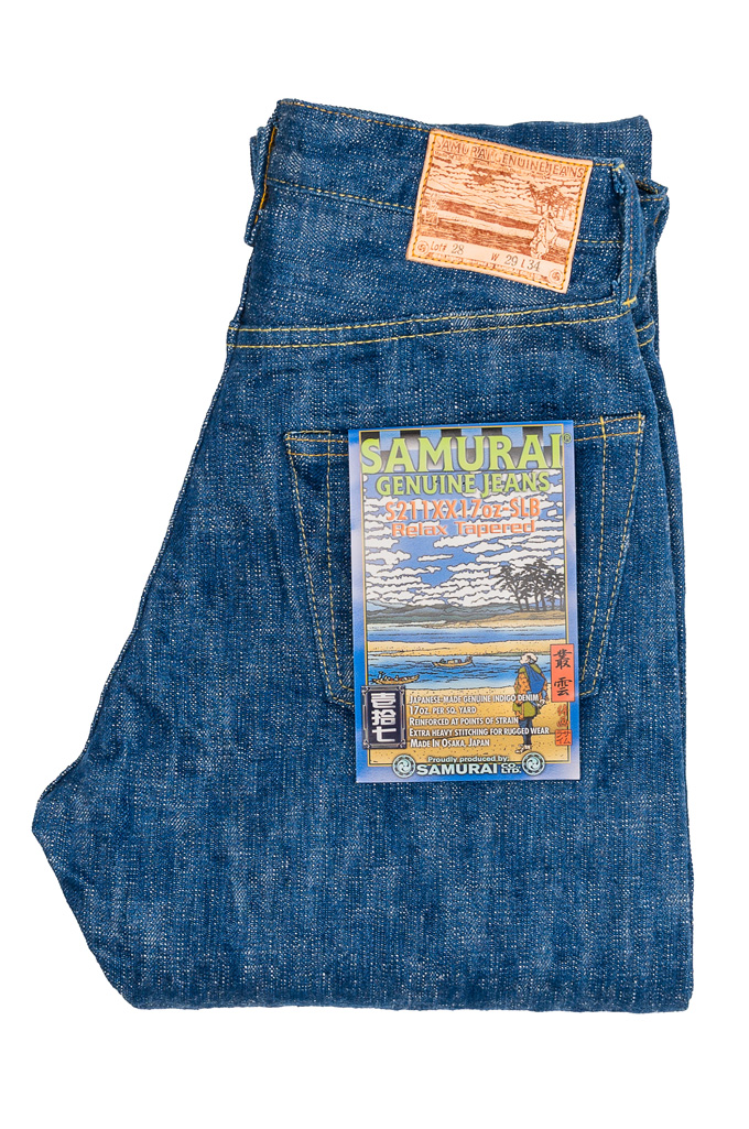 Samurai S211XX17oz-SLB MURAKUMO Light Indigo Slubby 17oz Jeans