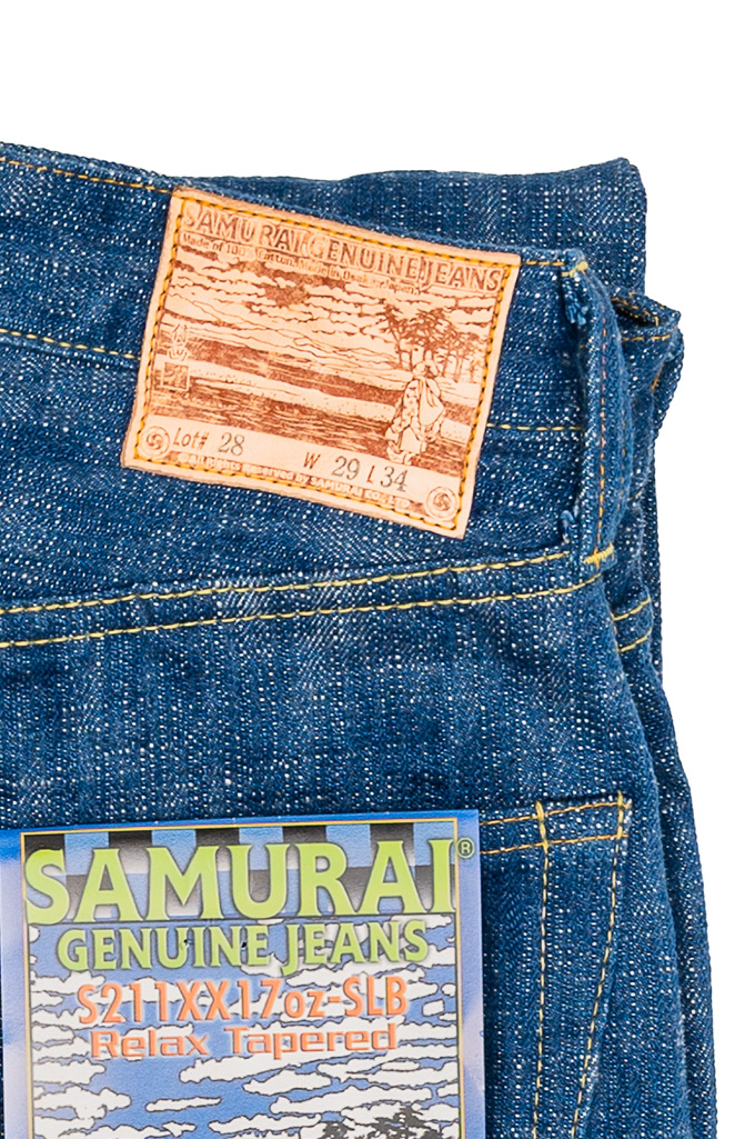 Samurai S211XX17oz-SLB MURAKUMO Light Indigo Slubby 17oz Jeans