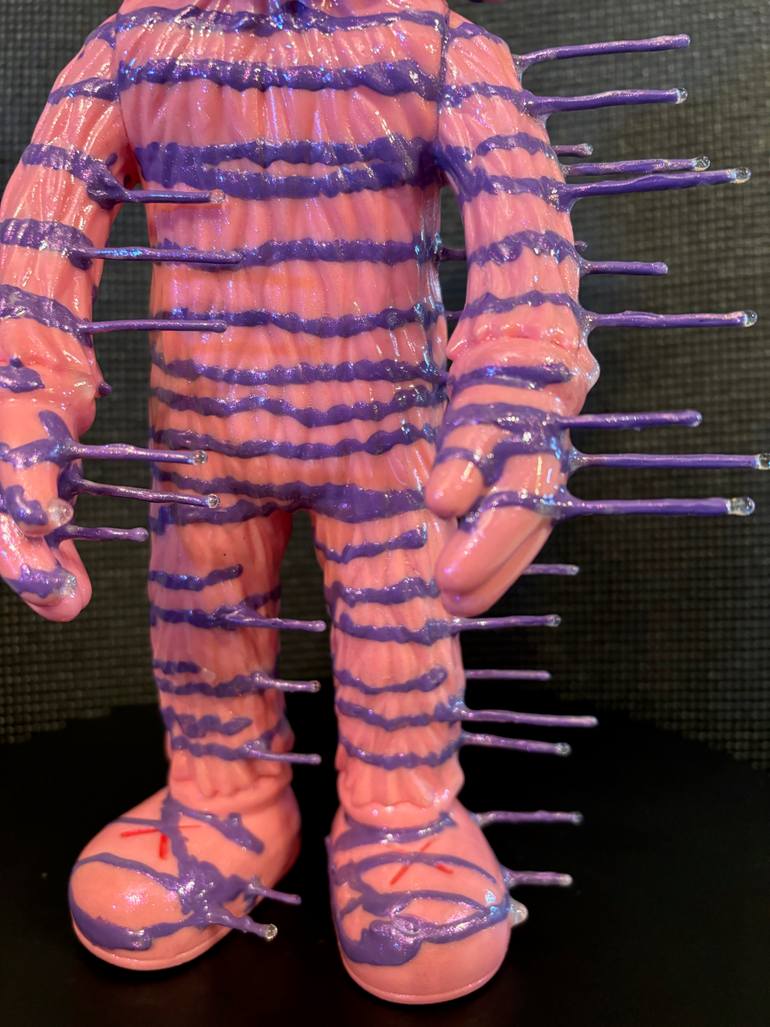 Genedieve, Vortex BFF Pink Kaws Purple Sculpture by Genedieve