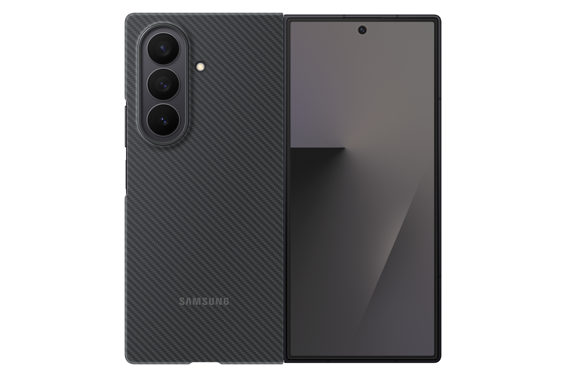 Galaxy Z Fold7 Carbon Shield Case Black Mobile Accessories - EF