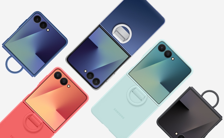 Galaxy Z Flip7 Ring Case (Silicone) ミント | ケース・カバー