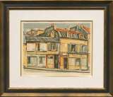 荻須高徳「街角のホテル」リトグラフ :: 絵画買取・販売 - シバヤマ