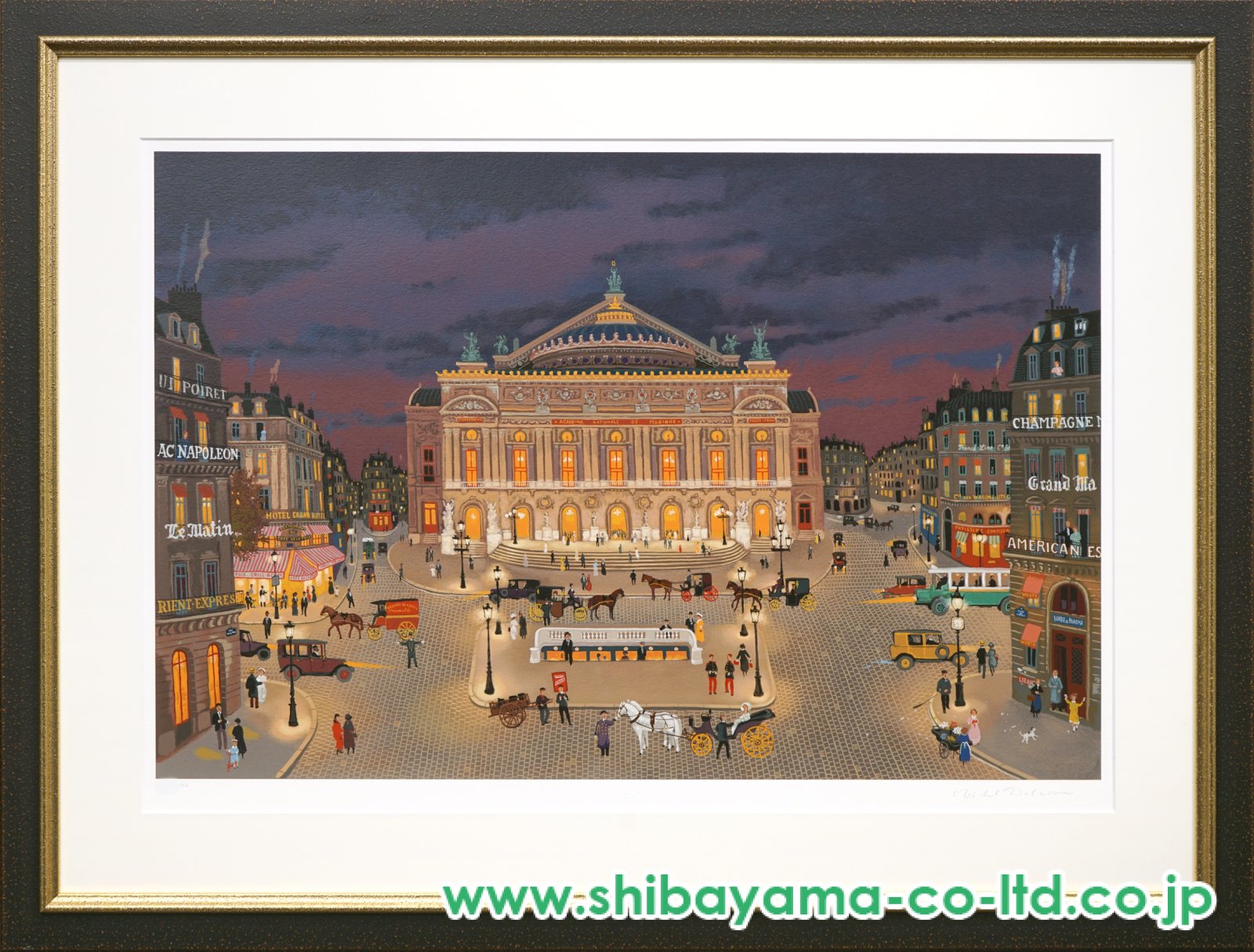 ミッシェル・ドラクロワ「夜のオペラ座」シルクスクリーン :: 絵画買取