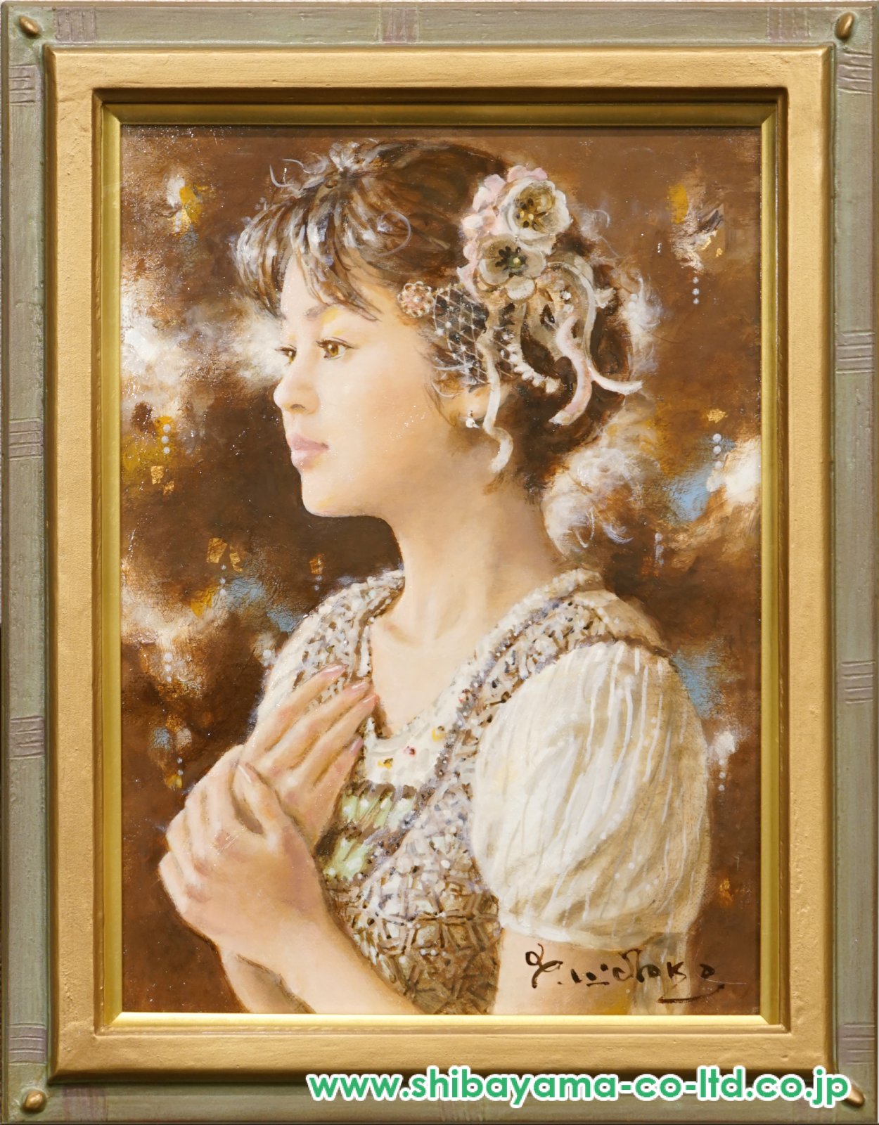 日高康志「啓」油彩 4号 :: 絵画買取・販売 - シバヤマ