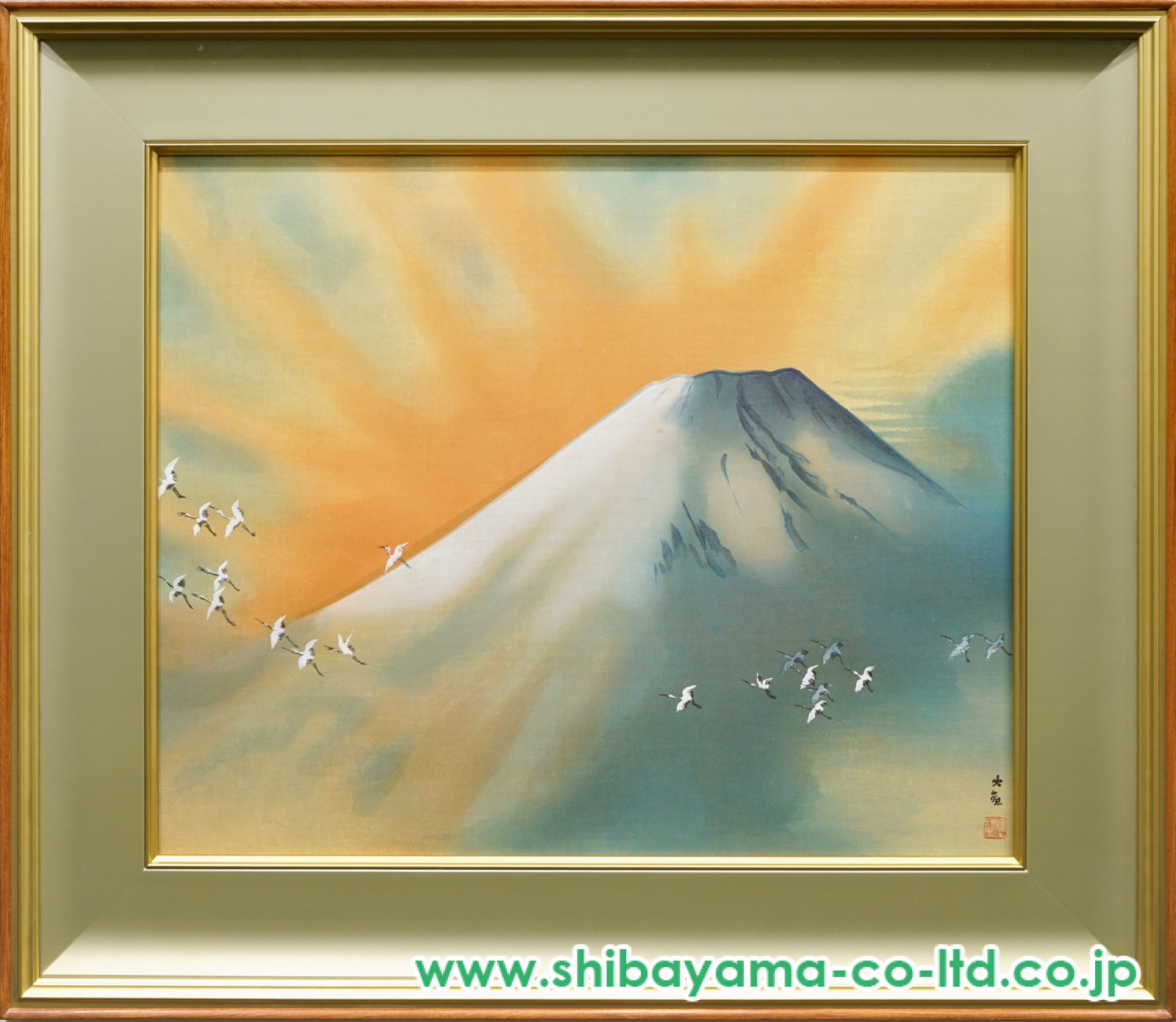 横山大観「霊峰飛鶴」木版画 :: 絵画買取・販売 - シバヤマ