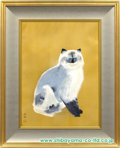 奥村土牛「シルバータビー」木版画 :: 絵画買取・販売 - シバヤマ