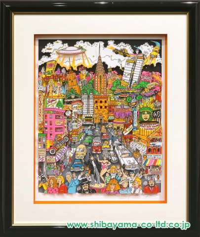 チャールズ・ファジーノ「In A NY Minute」3Dシルクスクリーン :: 絵画