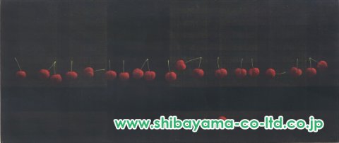 浜口陽三「19と1つのさくらんぼ」カラーエッチング :: 絵画買取・販売