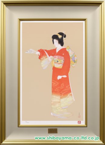 上村松園「序の舞」シルクスクリーン :: 絵画買取・販売 - シバヤマ
