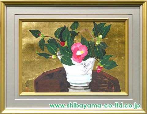 小倉遊亀「卓上の椿花」リトグラフ :: 絵画買取・販売 - シバヤマ