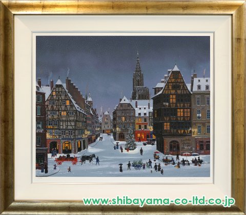 ミッシェル・ドラクロワ「ストラスブルグのクリスマス」セリグラフ