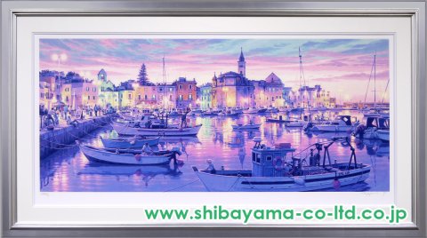 笹倉鉄平「バルカローラ」シルクスクリーン :: 絵画買取・販売 - シバヤマ