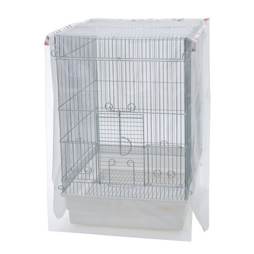 鳥かご HOEI 35手のり 銀色メッキ(底色:ホワイト)+抗菌帯電防止鳥