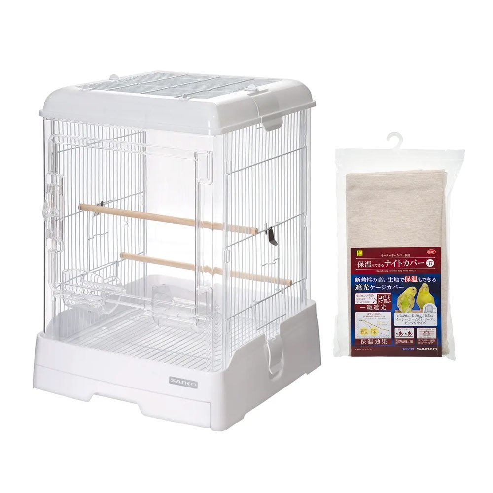 鳥かご 三晃商会 イージーホームバード クリアバード37WH(ホワイト