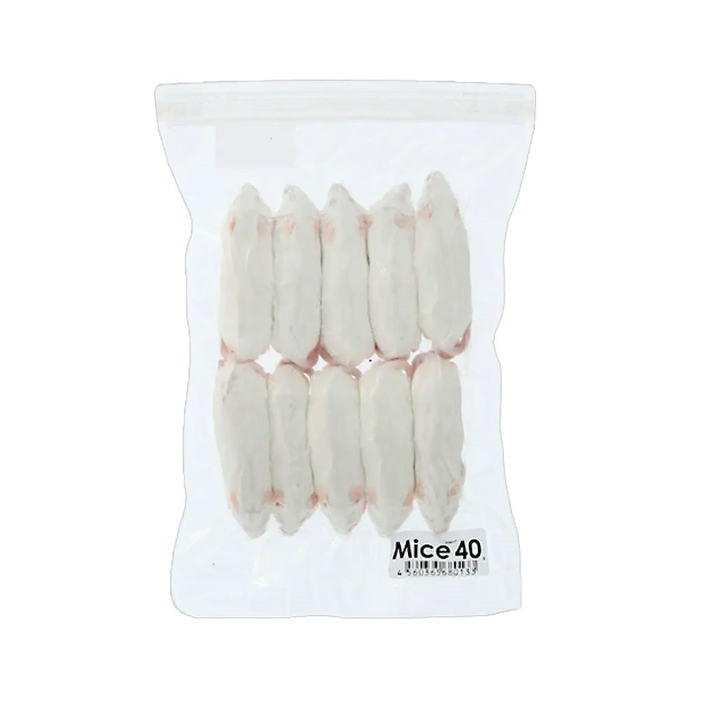 冷凍☆アダルトLL カタ養殖 Mice40 冷凍マウス(10匹) パック 別途