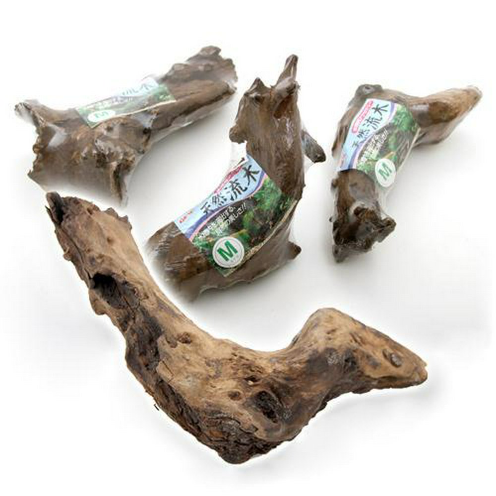 GEX 天然流木 Mサイズ(約30~40cm) 1本 形状お任せ 水槽用アクセサリー