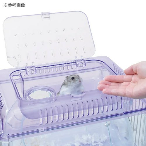 GEX クリアフロント30飼育セット ラベンダー(ケージ&敷材&給水器