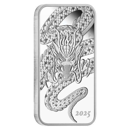1 oz 2025 Dragon Rectangular Proof Silver Coin | Perth Mint