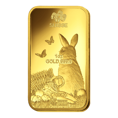 1 oz 2023 Lunar Year of the Rabbit Gold Bar | PAMP Suisse | Silver