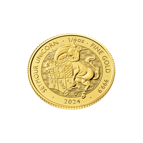 1/4 oz 2024 Tudor Beasts: The Seymour Unicorn Gold Coin | The