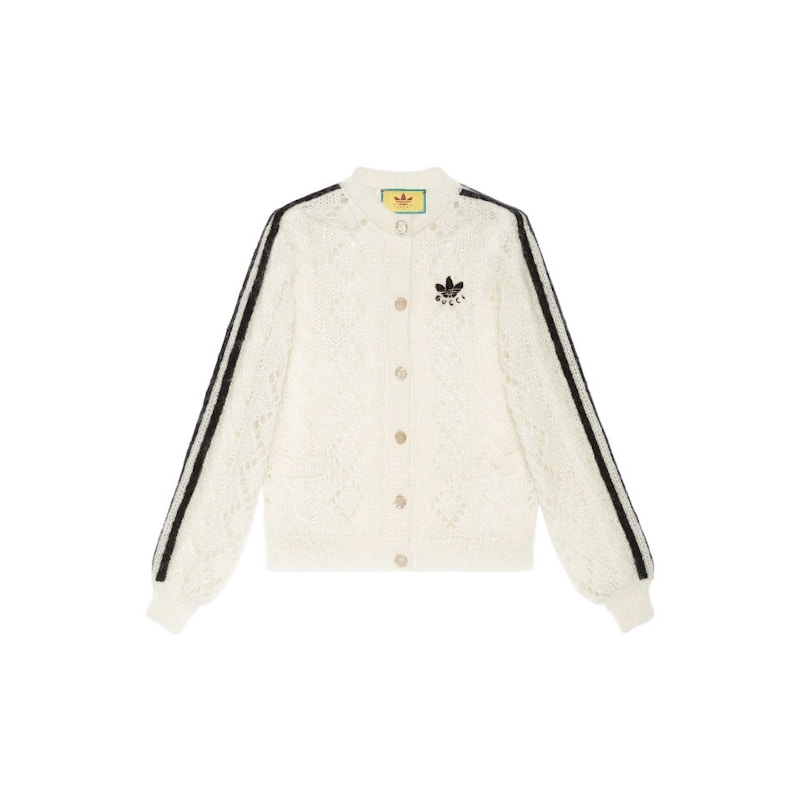 Gucci x adidas Mohair Knit Cardigan Ivory - US