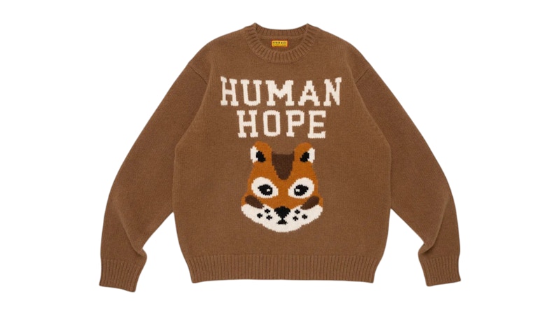 Human Made Human Hope Low Gauge Knit Sweater Brown Men's - US