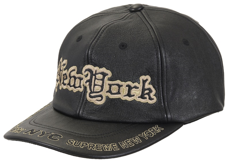 帽子 Supreme New York Leather 6-Panel black Supreme New York