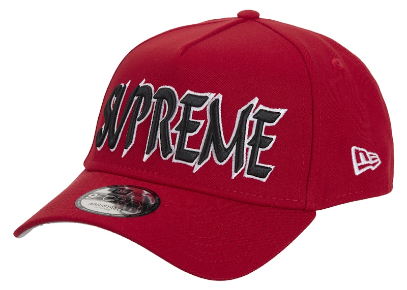 Supreme Sharp Spellout Adjustable New Era Cap Red - FW25 - US
