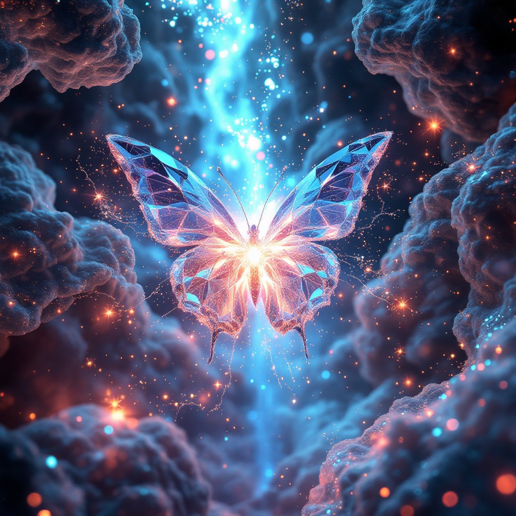 Free Cosmic Butterfly Awakens Image - Butterfly, Cosmic, Digital