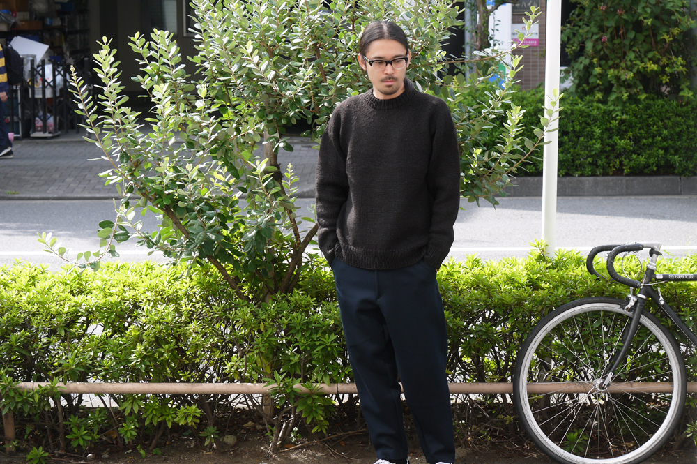 COMOLI HAND CREW NECK KNIT — TF Blog
