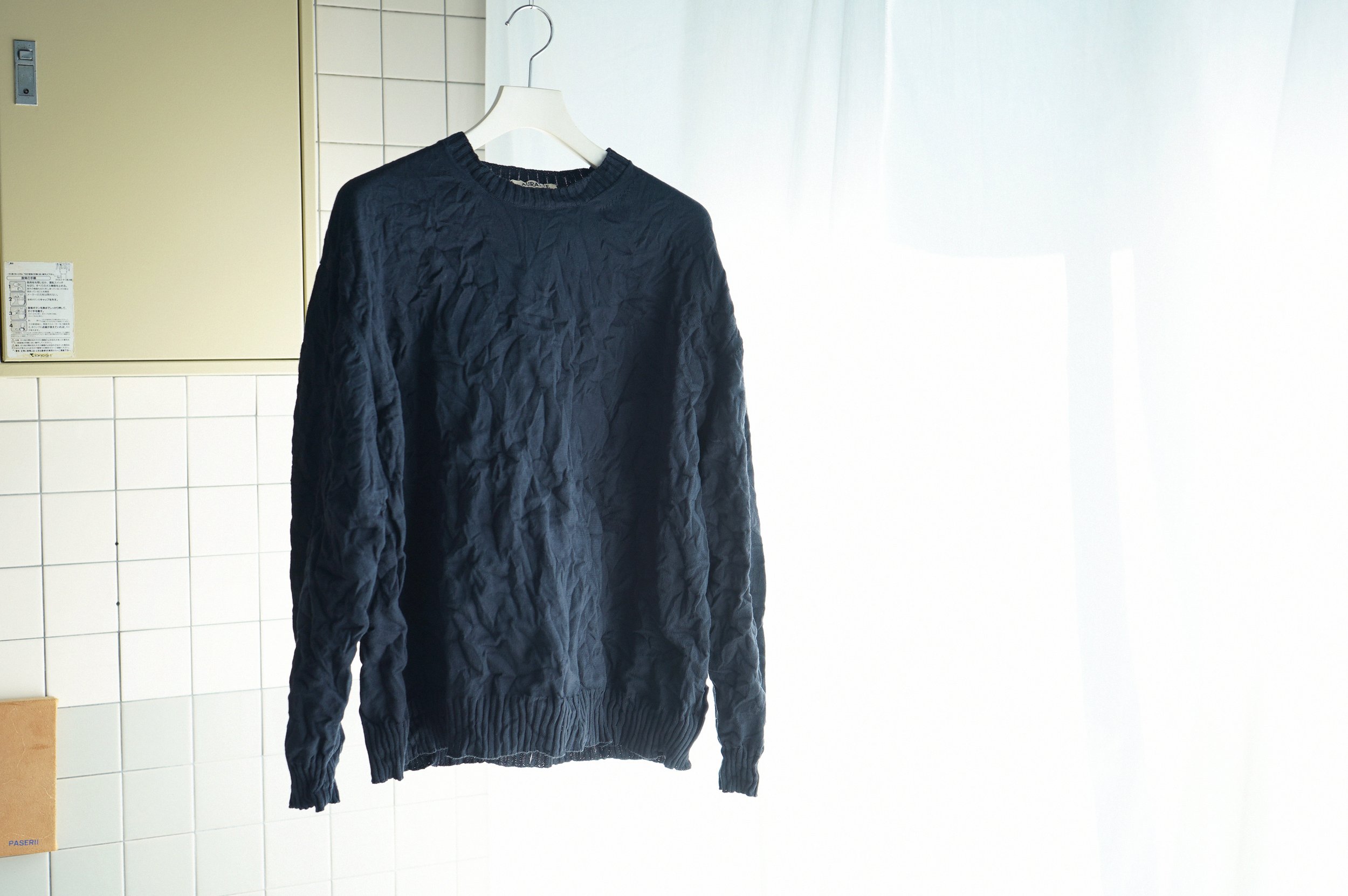 AURALEE WRINKLED DRY COTTON KNIT P/O — TF Blog