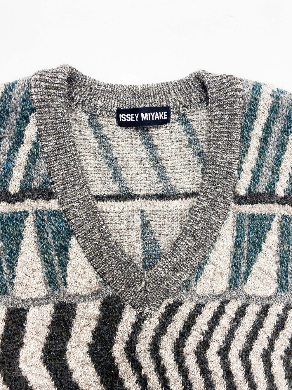 Issey Miyake 90s mixed pattern sweater — JAMES VELORIA