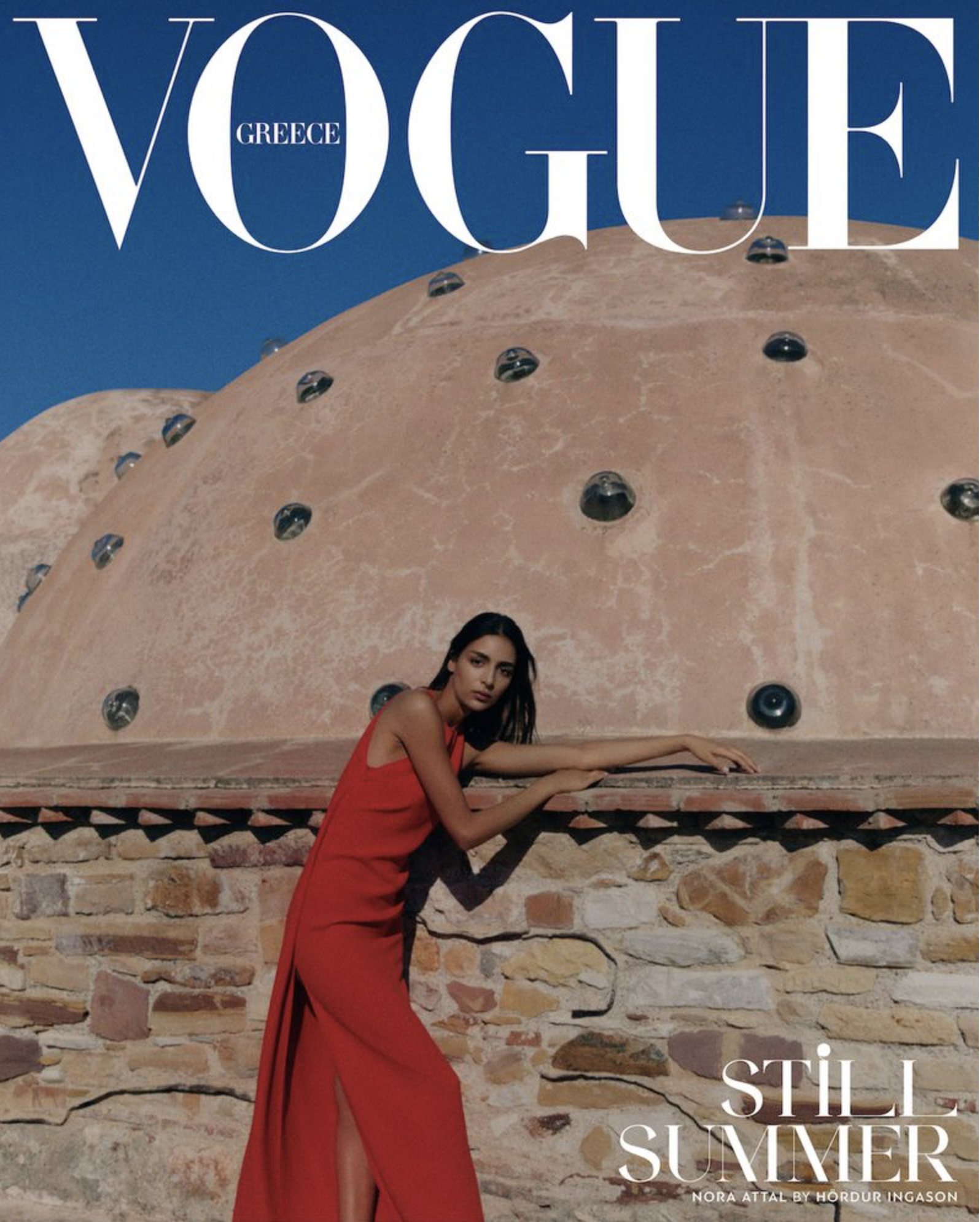 Nora Attal in Vogue Greece July-August 2025 by Hordur Ingason