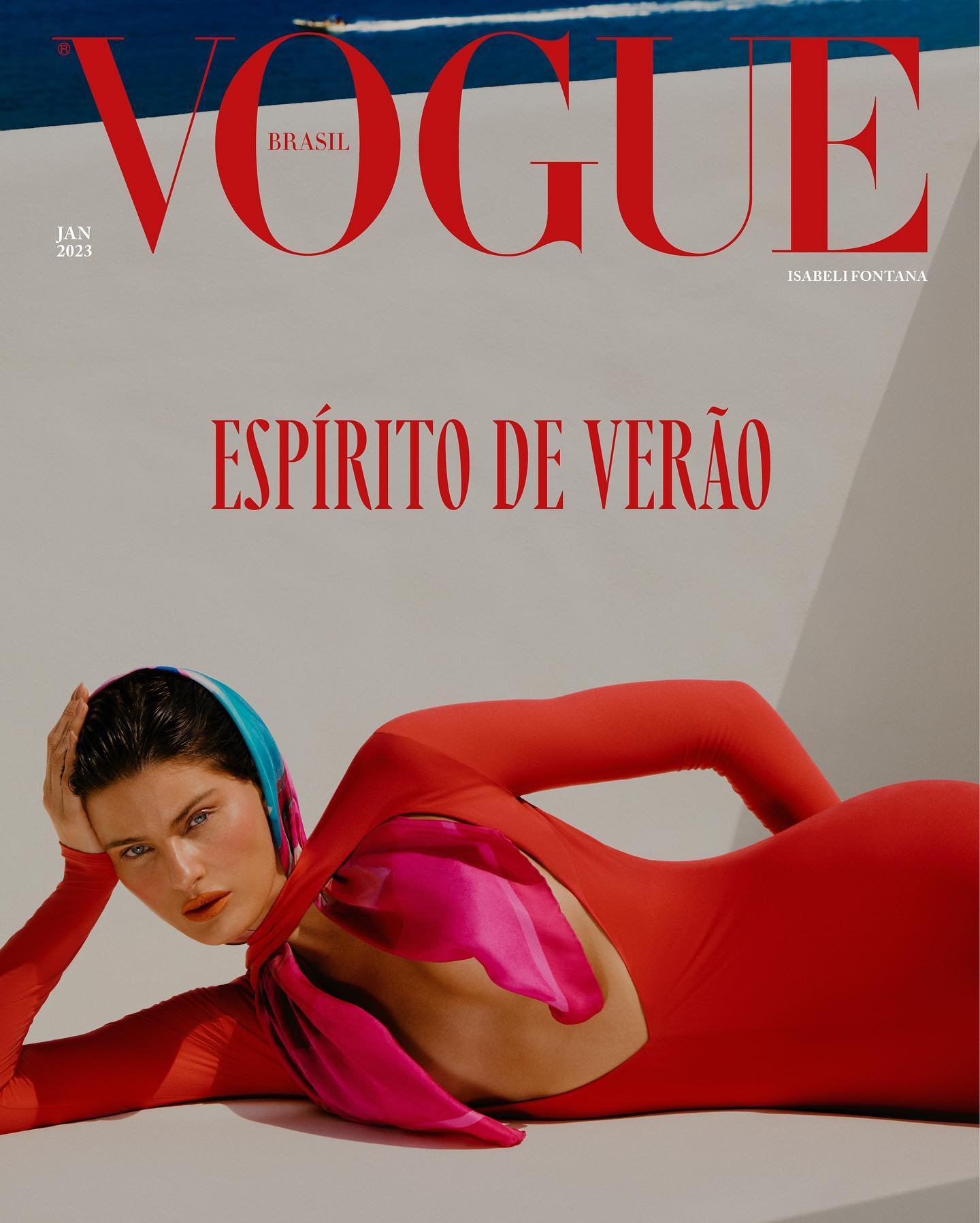 Isabeli Fontana Covers Vogue Brazil January, Lensed by Lufre at