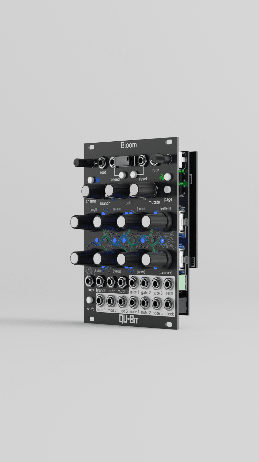 Bloom v2 Fractal Sequencer | 3-Channel CV & Gate Generator with