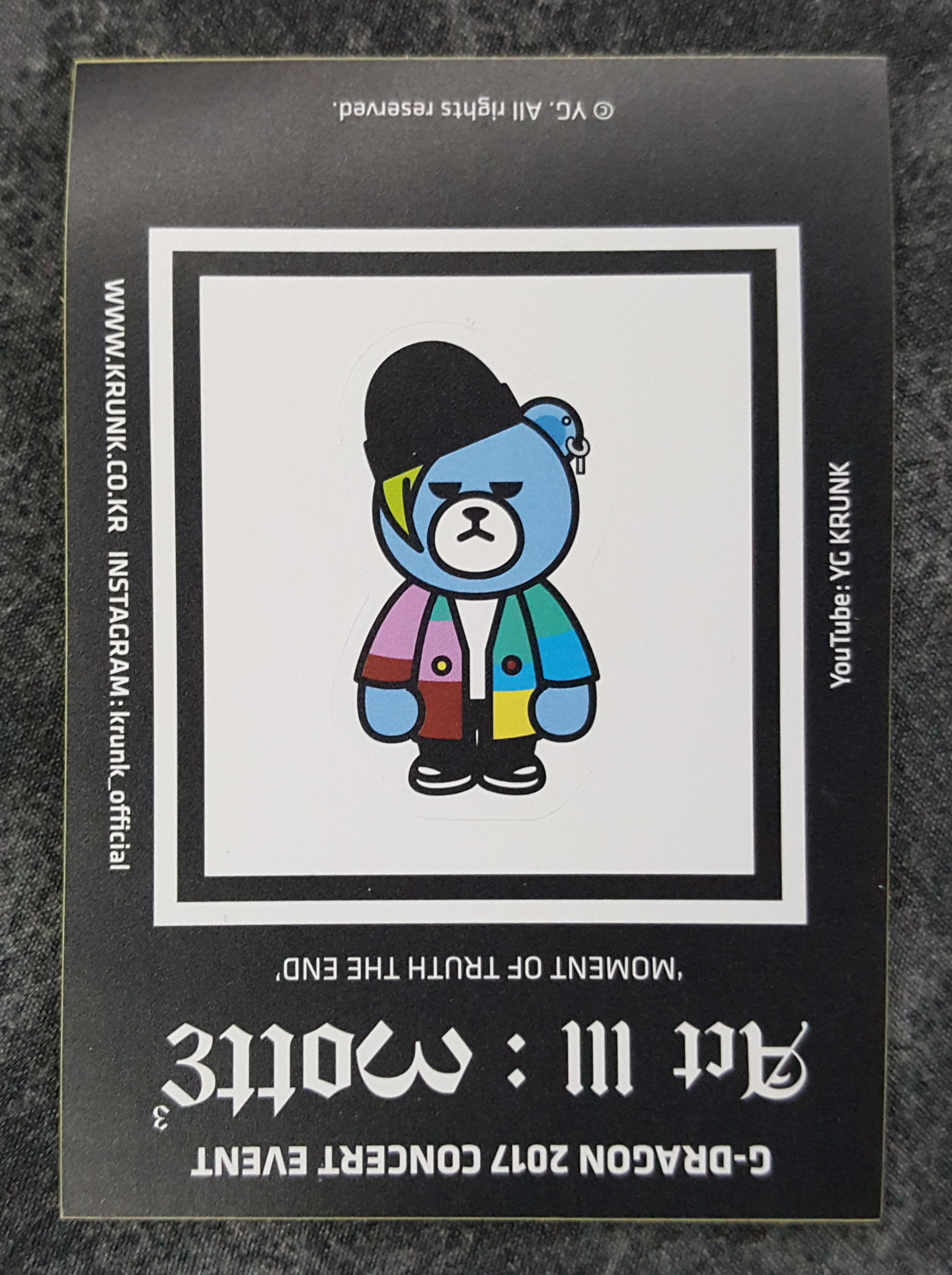 2017 - G-Dragon World Tour - Act III : MOTTE³ - Promotional Items