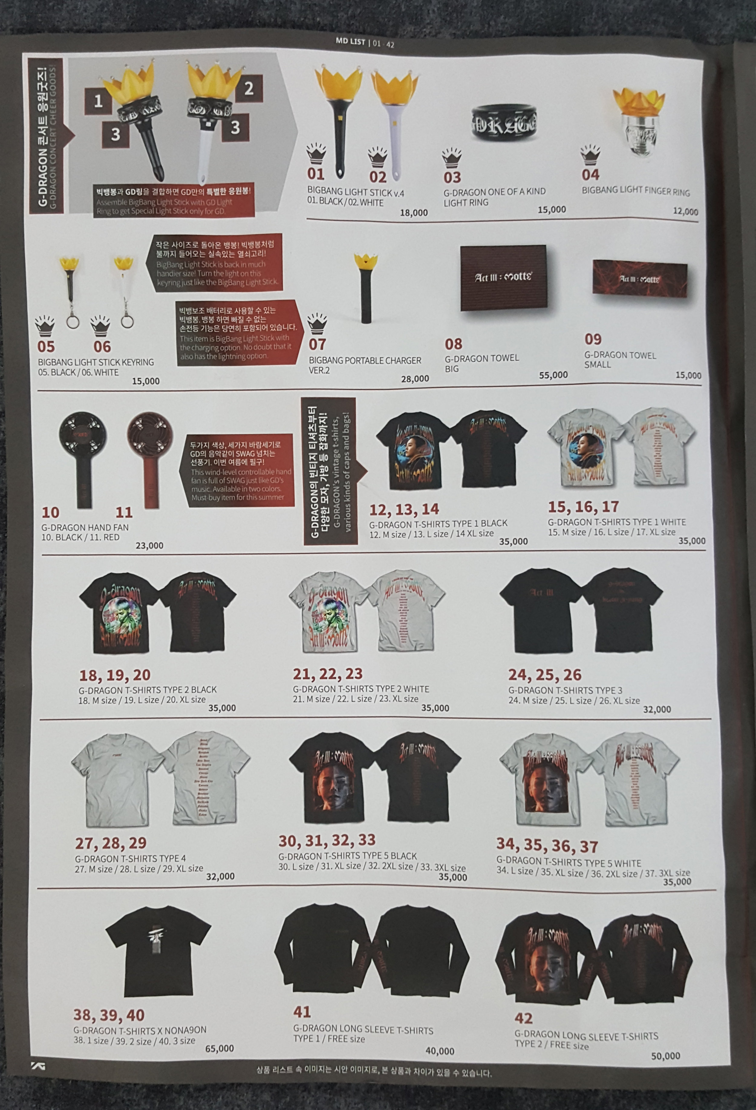 2017 - G-Dragon World Tour - Act III : MOTTE³ - Auction