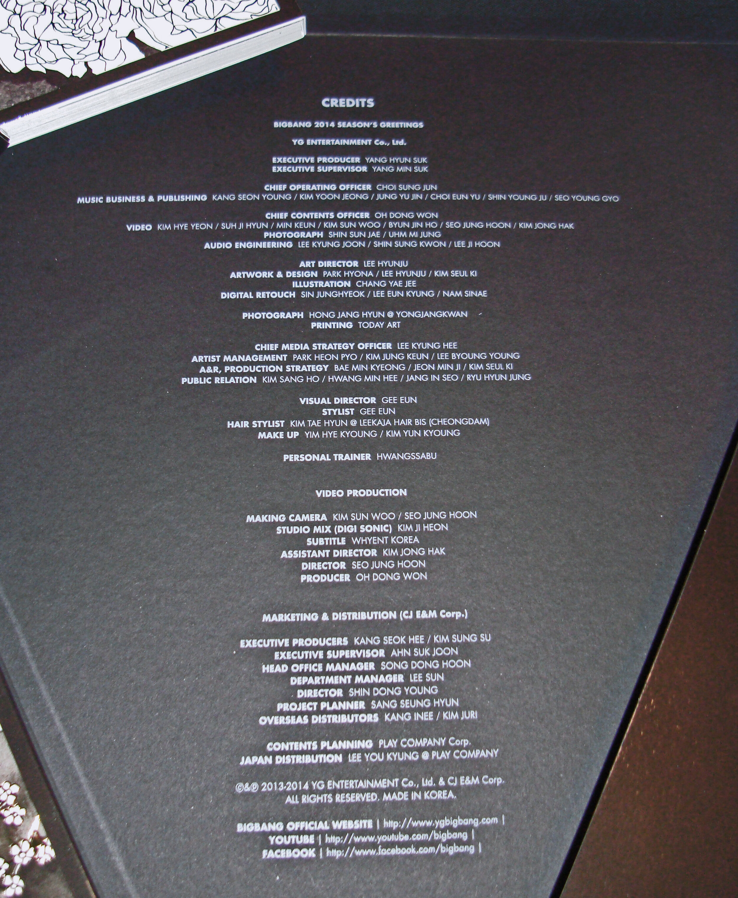 2014 - Season's Greetings Calendar - Korean - G-Dragon — my