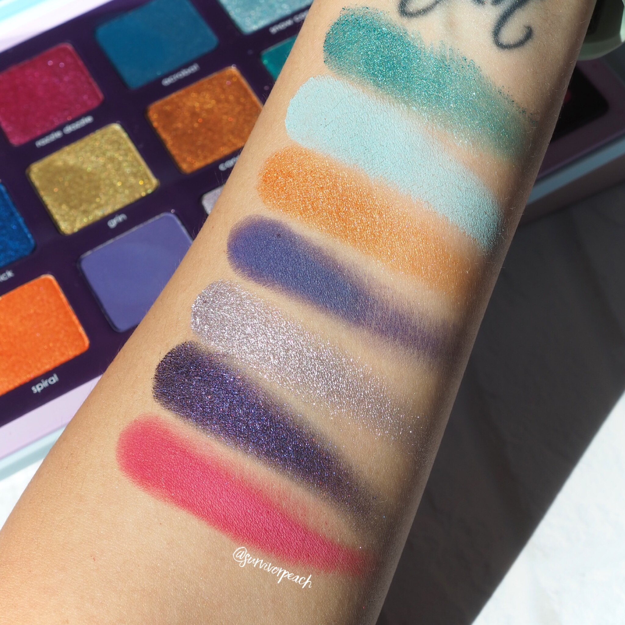 Natasha Denona Circo Loco Eyeshadow Palette Swatches — Survivorpeach