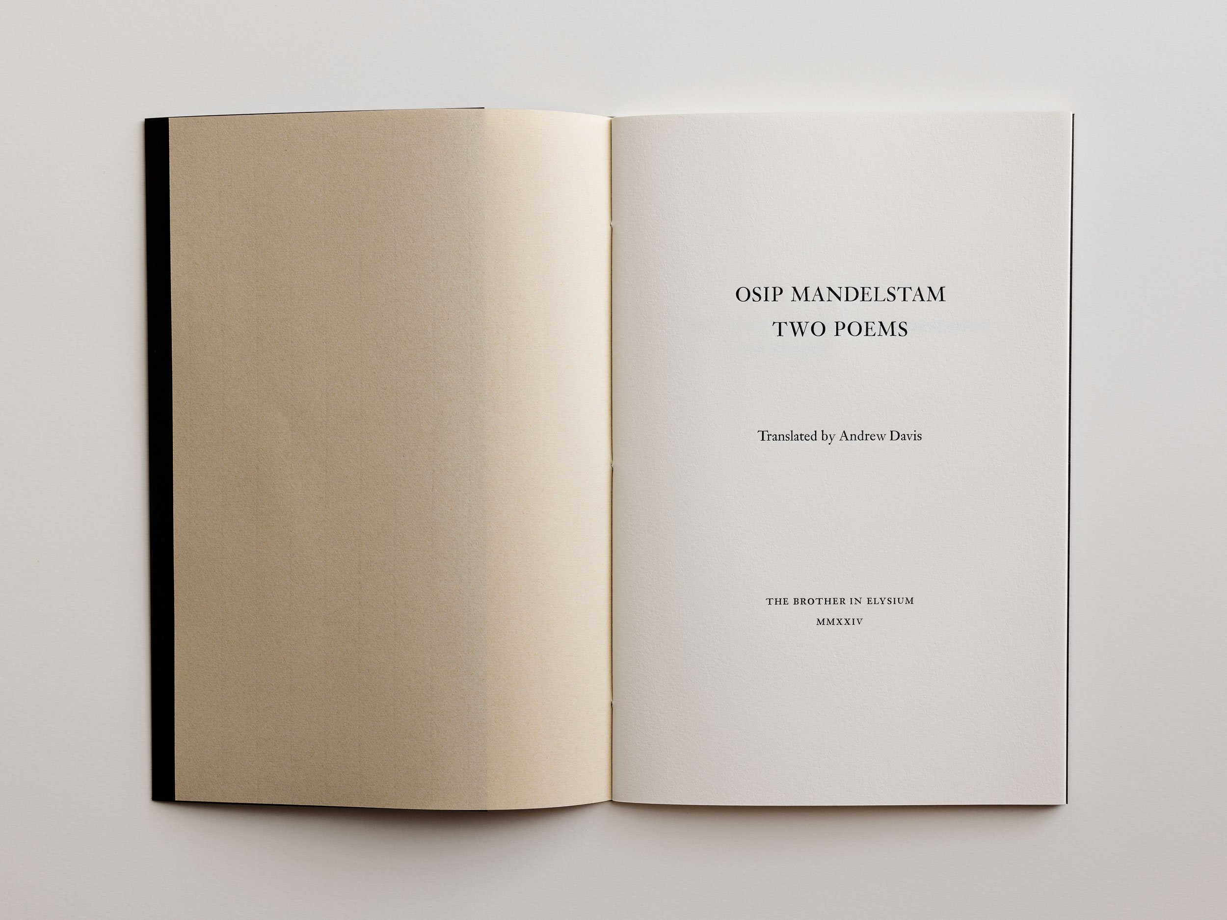 Osip Mandelstam: Two Poems — The Brother In Elysium