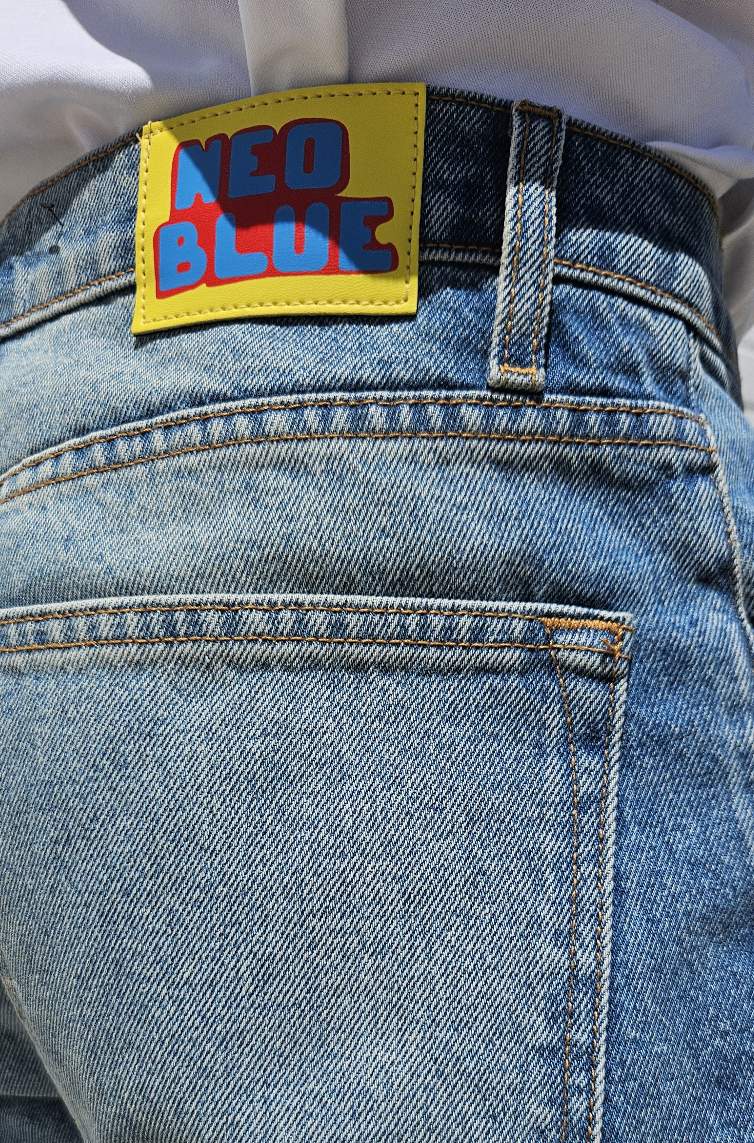 Flare Baggy Denim Light Blue Fade — Neo Blue Jeans – Made-in-USA