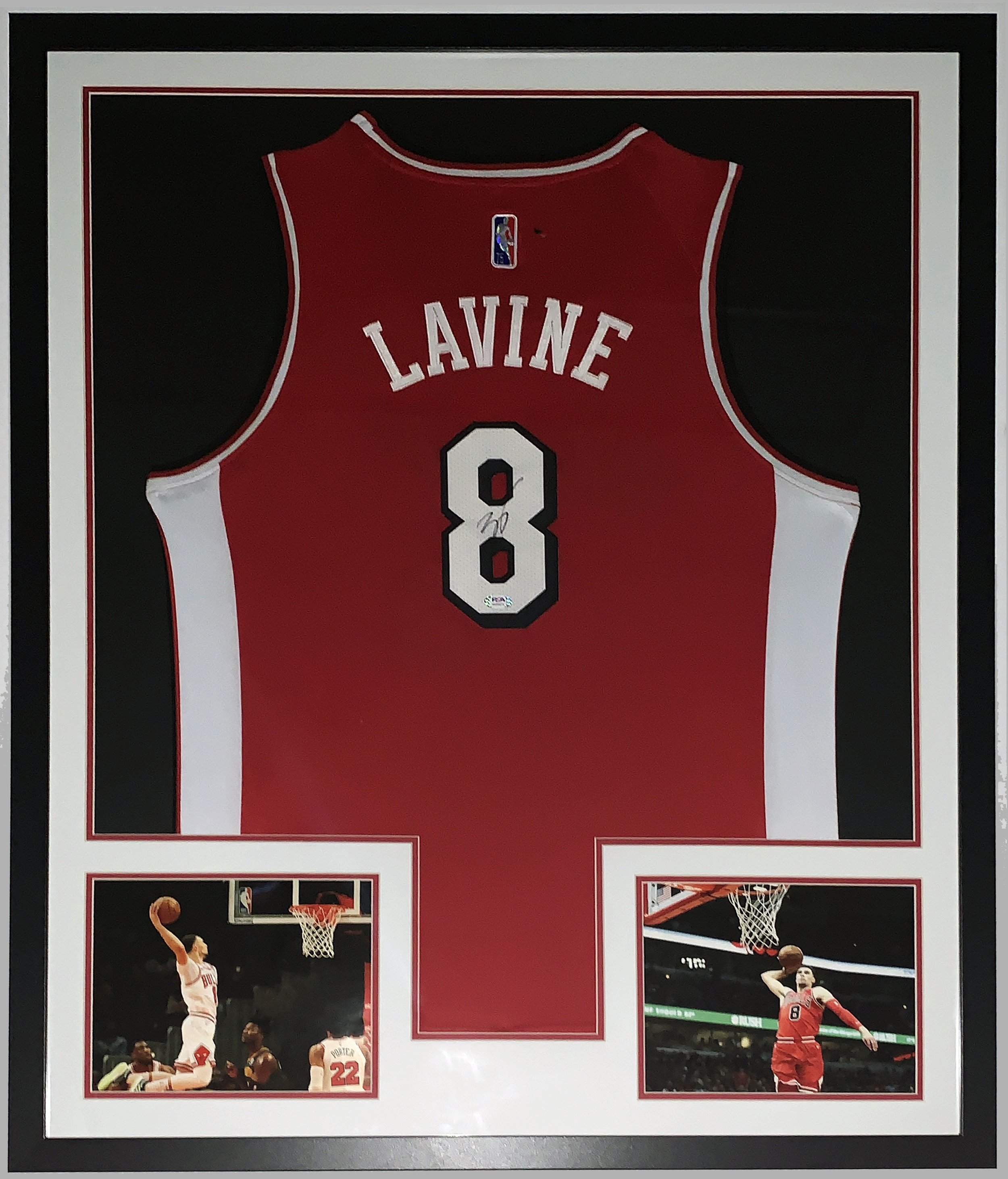 Bleachers Sports Music and Framing — Zach Lavine Autographed