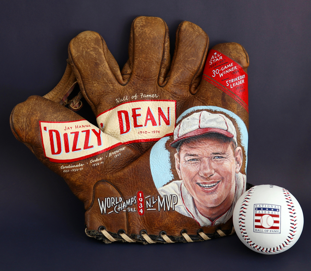 Dizzy Dean Baseball Glove Artwork Enters Hall of Fame's Permanent