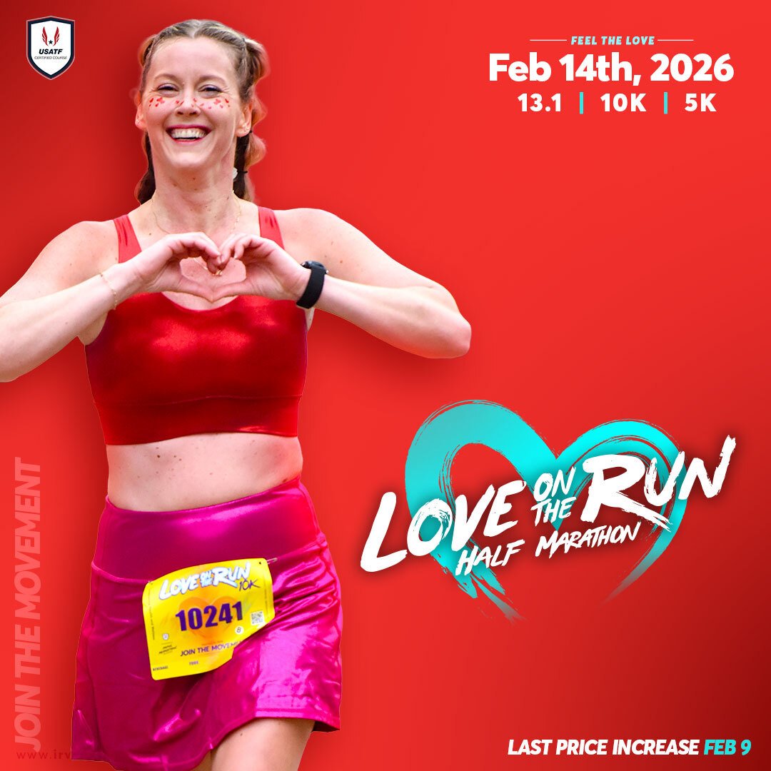 Love on the Run Half Marathon | Irving Marathon Running Series in