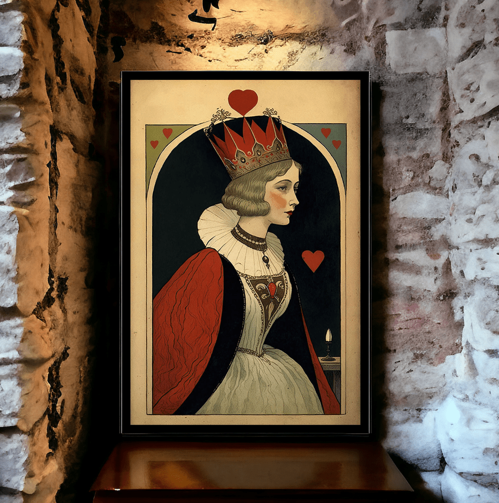 Queen of Hearts Vintage Illustration Poster — MUSEUM OUTLETS