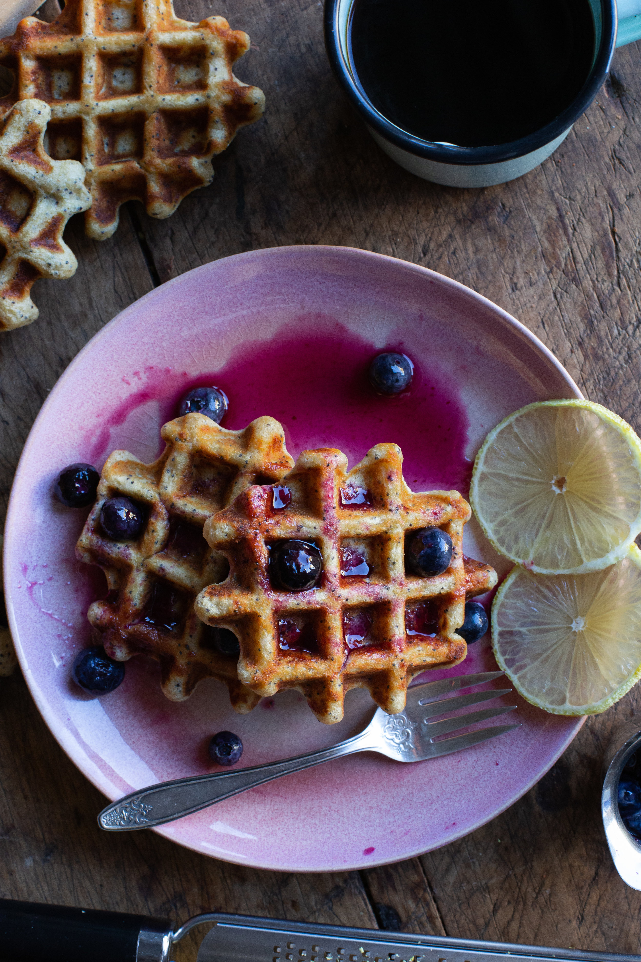 ロンパース・カバーオール melted butter BLUEBERRY WAFFLE / SWAN