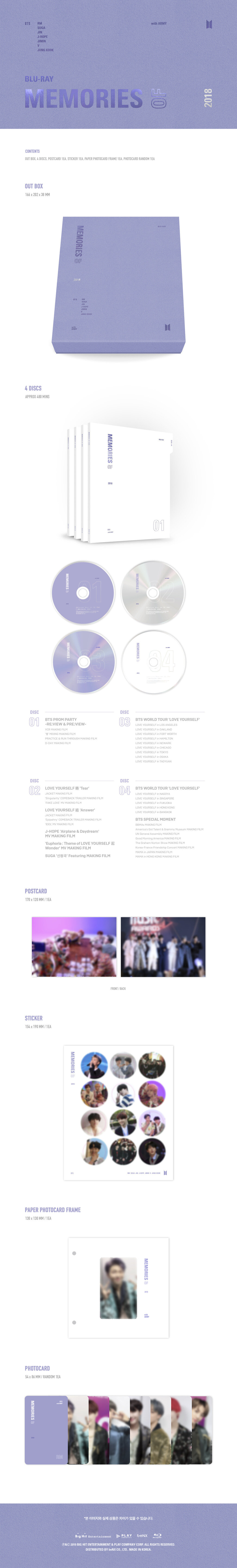 BLU-RAY] BTS MEMORIES OF 2018 — US BTS ARMY