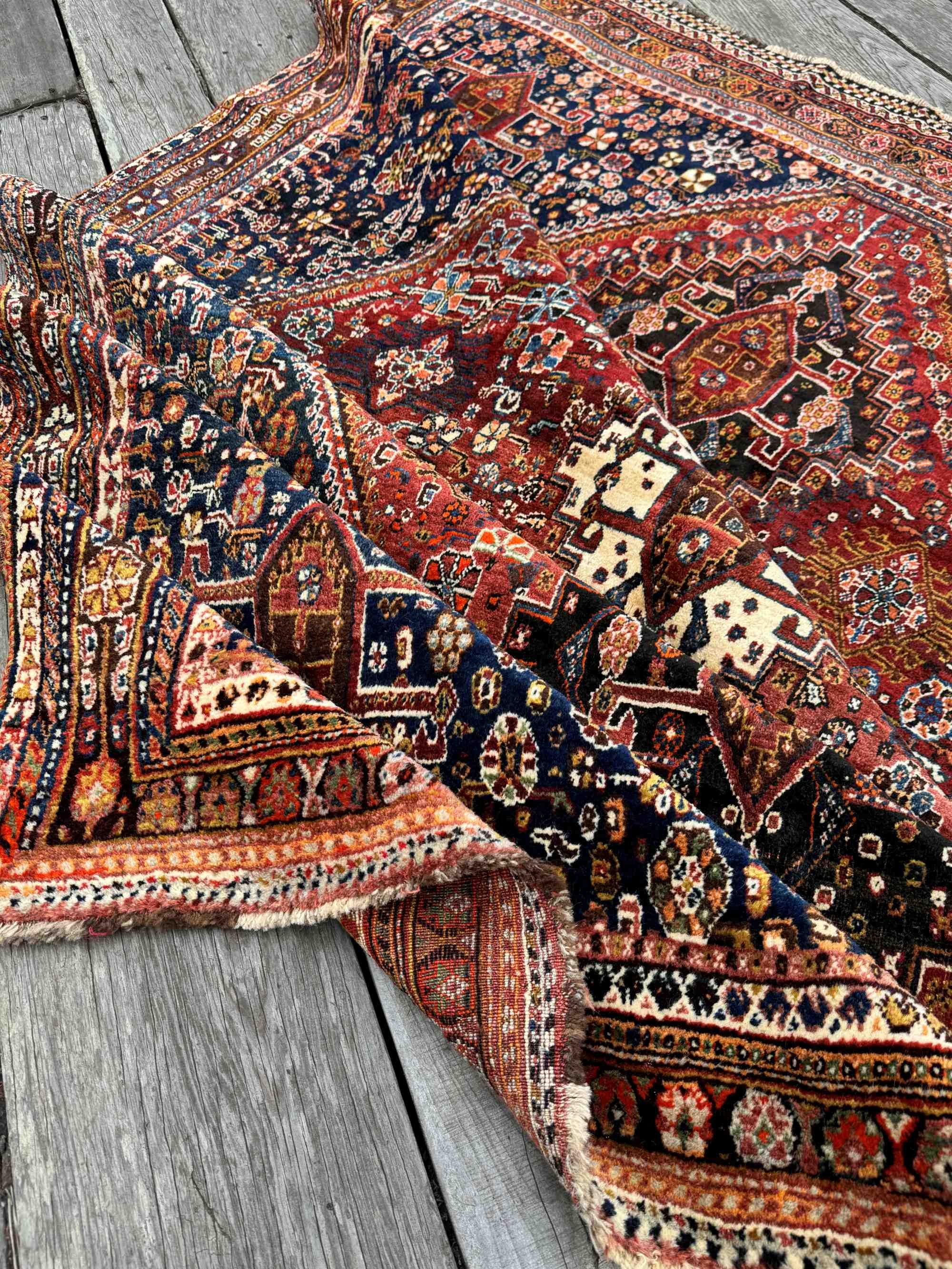 Steelman Rugs — Vintage Shiraz Qashqai Rug 7'3