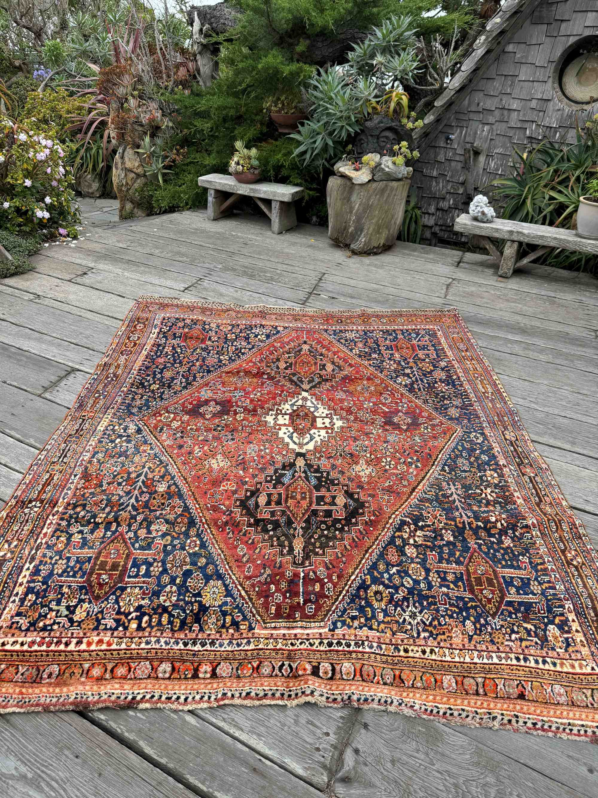 Steelman Rugs — Vintage Shiraz Qashqai Rug 7'3