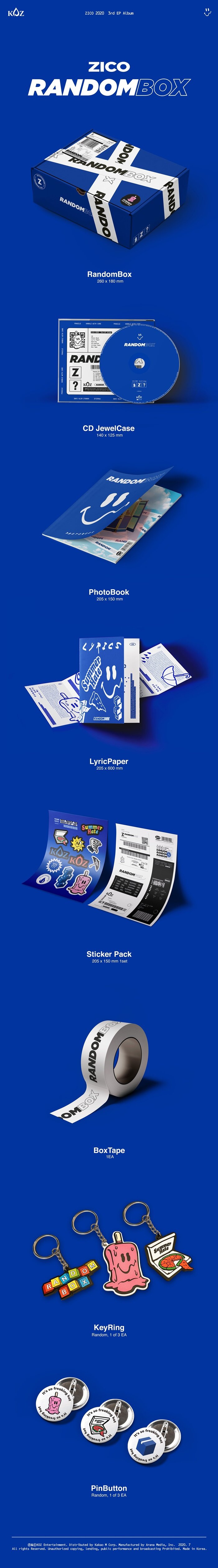 ZICO - RANDOM BOX (3RD MINI ALBUM) — Dumber Studios